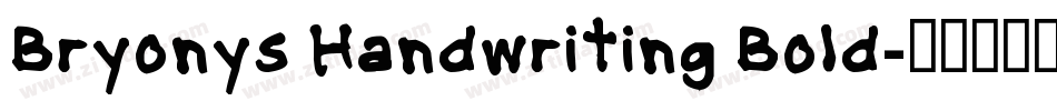Bryonys Handwriting Bold字体转换